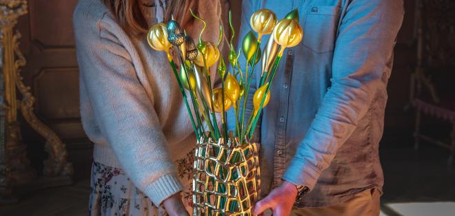 Ozdoby - kolekcia Sklenené kytice