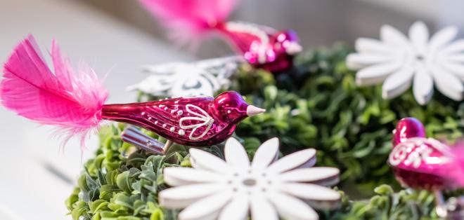 Sklenené ozdoby - kolekcia Vtáčiky