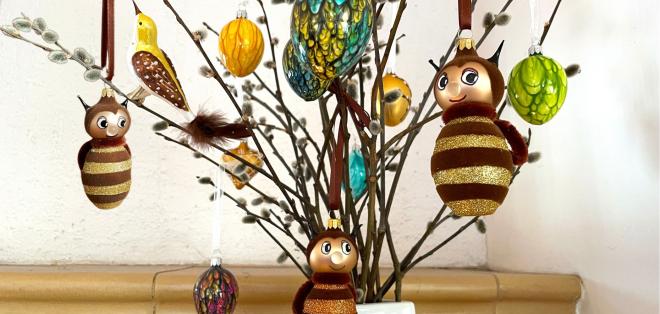 Sklenené ozdoby - Čmeldové