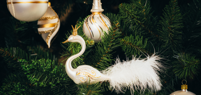 Vianočné ozdoby - Bielo-zlatá kolekcia