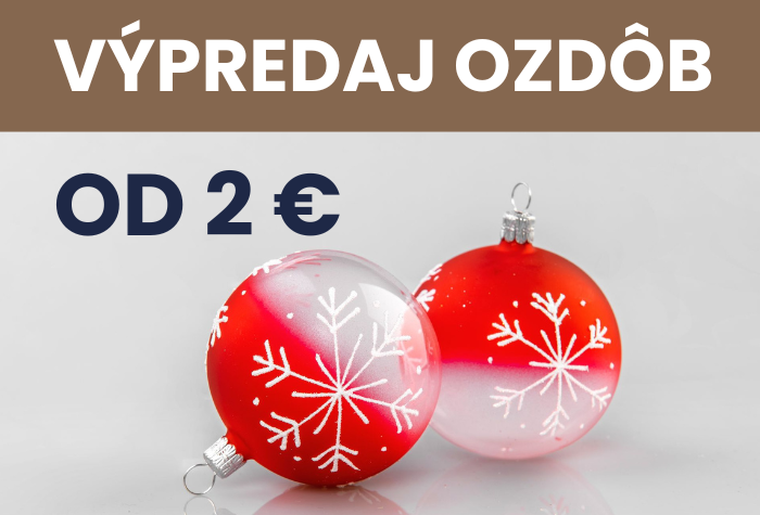 Banner - Výpredaj jednotlivých ozdôb s cenami už od 2 €