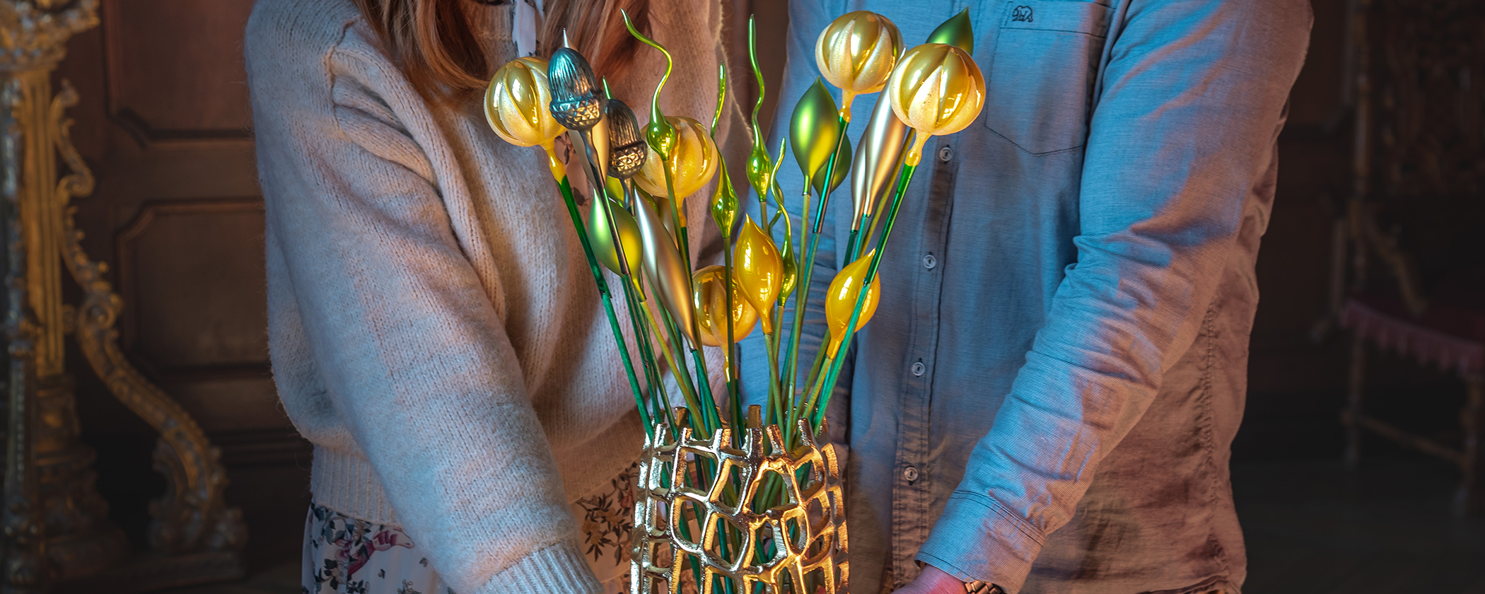 Ozdoby - kolekcia Sklenené kytice