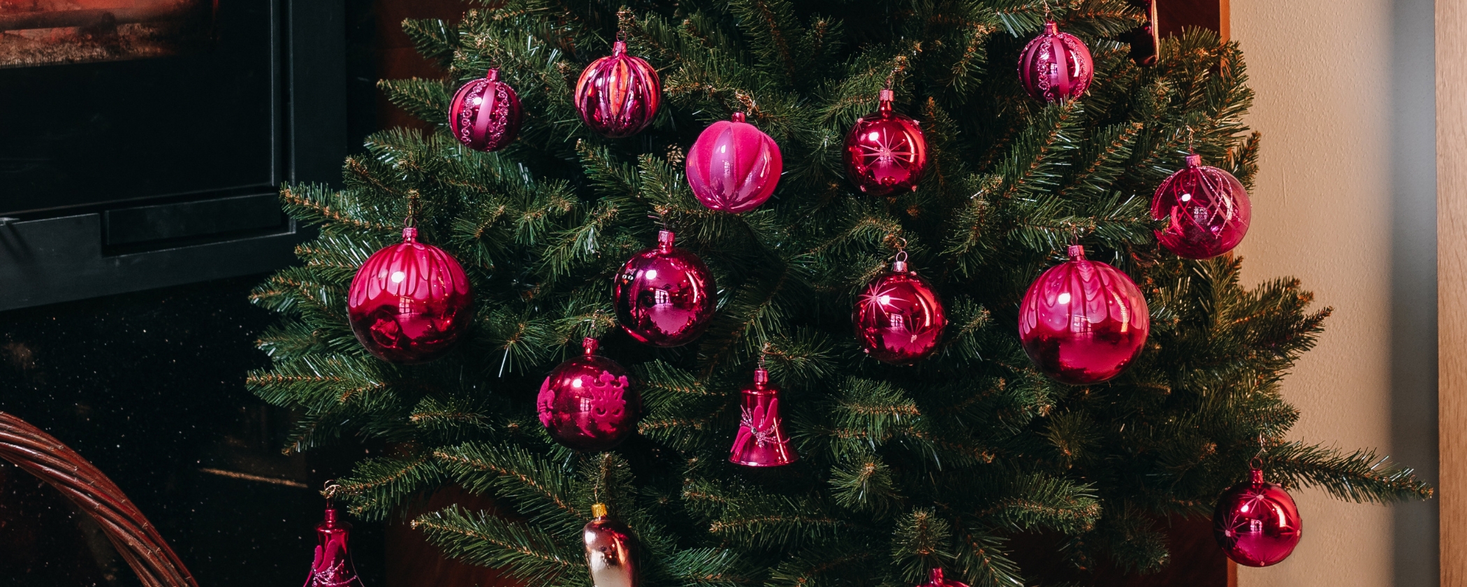 Vianočné ozdoby základné Magenta
