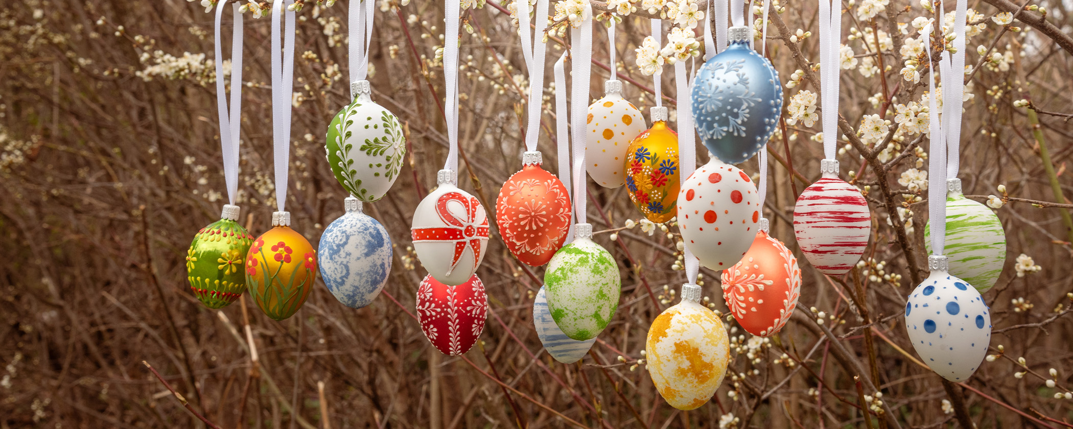 Sklenené ozdoby - kolekcia Happy Easter