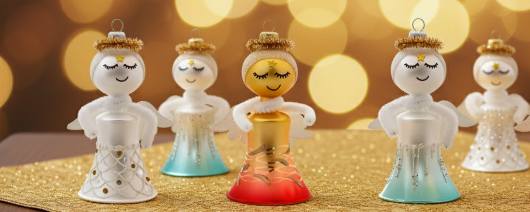 Sklenené ozdoby - Anjeli