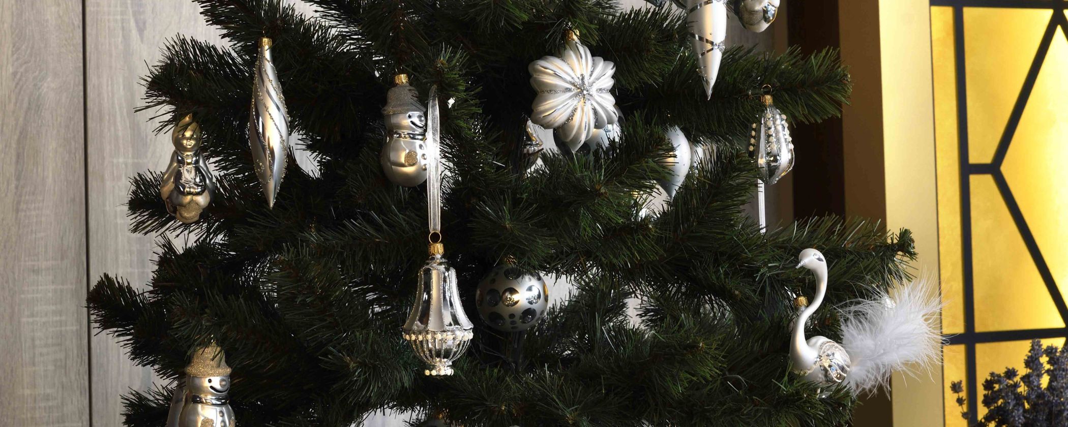 Vianočné ozdoby – kolekcia Bielostrieborná