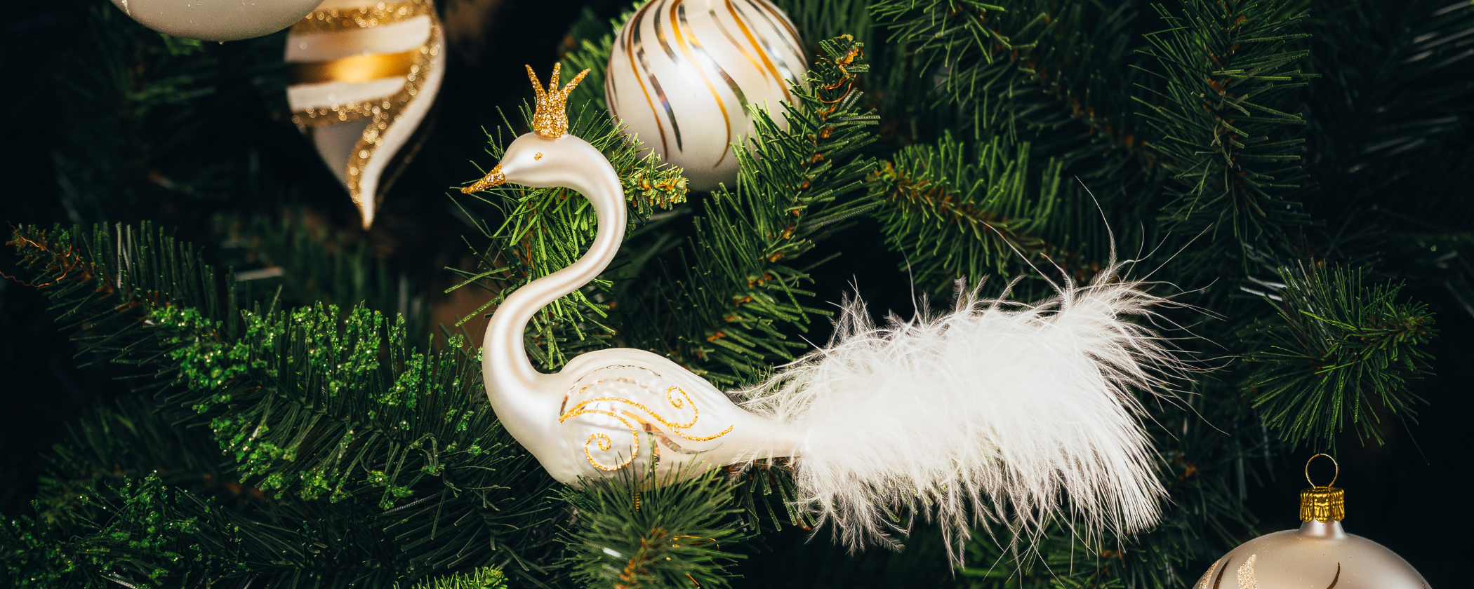 Vianočné ozdoby - Bielo-zlatá kolekcia