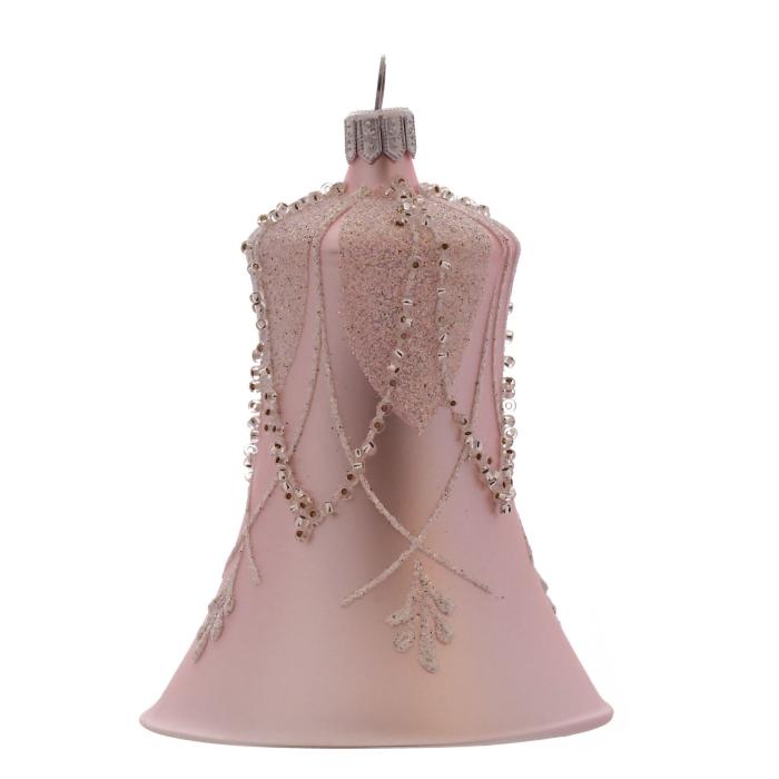 Zvonček ružový mat s vetvičkou, 1 kus