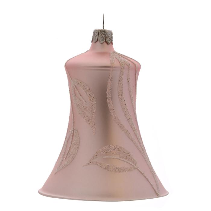 Zvonček ružový mat s lístkami 1 kus