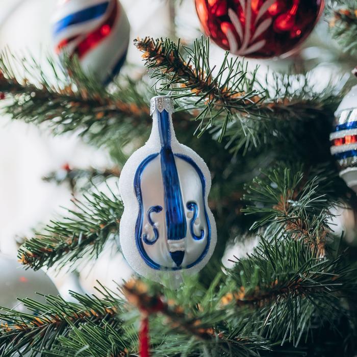 Sklenené vianočné ozdoby Domovina - Skripaľ, žalude a olivy, 12 ks