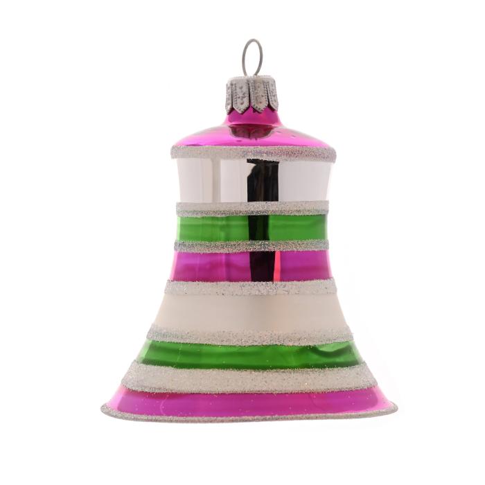 Sklenené vianočné ozdoby Retro - Retro zvončeky, 6 ks