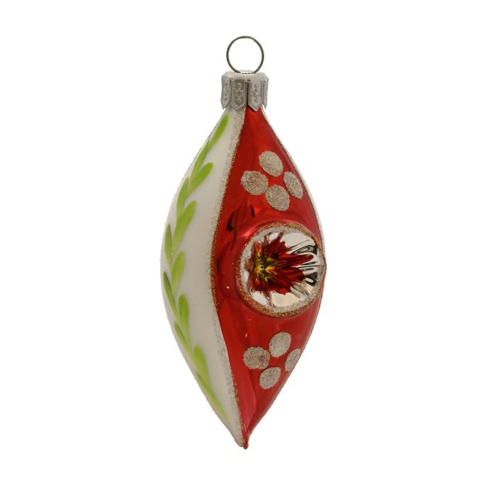 Sklenené vianočné ozdoby Retro - olivy, 4 ks