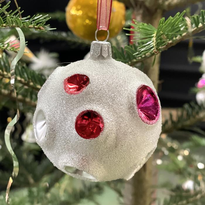 Retro sklenené vianočné ozdoby - gule, 6 ks