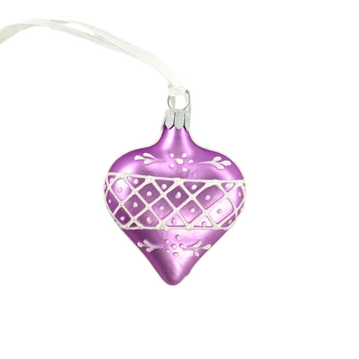 Veľkonočné srdce s mriežkou lila