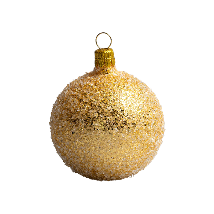 Sklenené vianočné ozdoby základné Sunshine - Slniečko s posýpkou, 12 ks