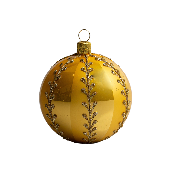 Sklenené vianočné ozdoby základné Sunshine - Slniečko s posýpkou, 12 ks