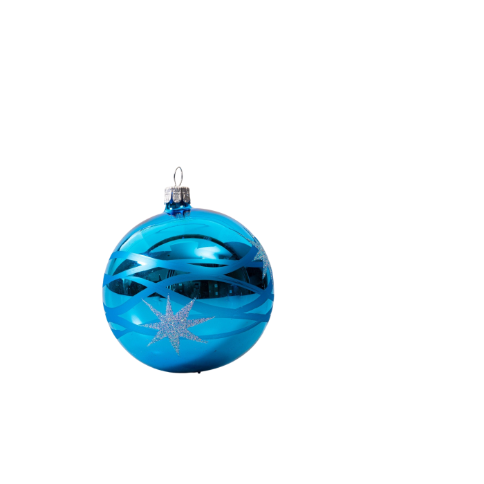 Sklenené vianočné ozdoby základné Oceán - Oceánske vlny, 6 ks