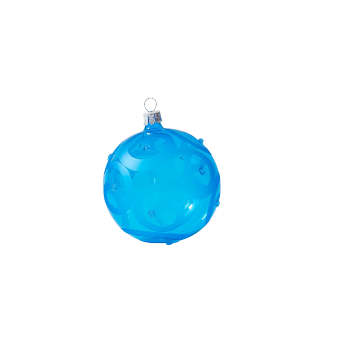 Sklenené vianočné ozdoby základné Oceán - Oceánske vlny, 6 ks