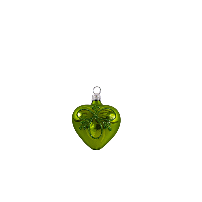 Sklenené vianočné ozdoby základné Mach - Machové srdiečka a gule, 12 ks