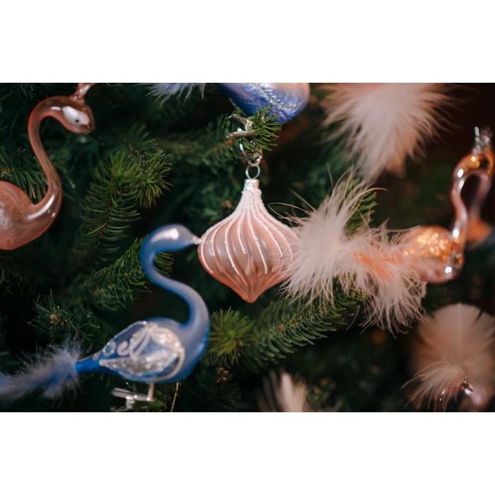 Sada sklenených vianočných ozdôb - cibuľa, 4 ks