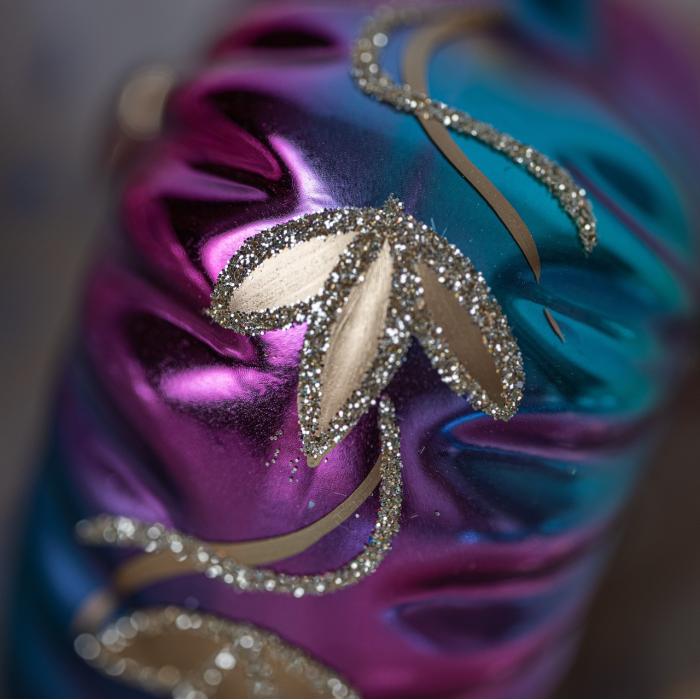 Sada vianočných ozdôb Secese so srdiečkami, 6 ks