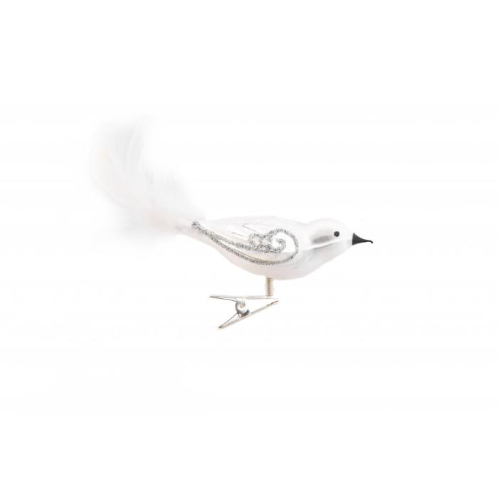 Sada sklenených vianočných ozdôb - Vtáky, 6 ks