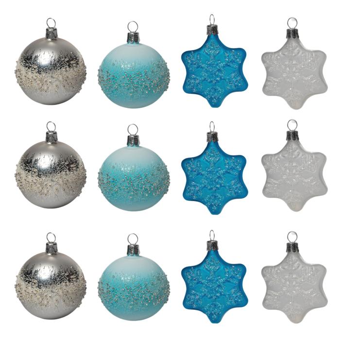 Veľká sada vianočných ozdôb polárnych fliaš 12 ks