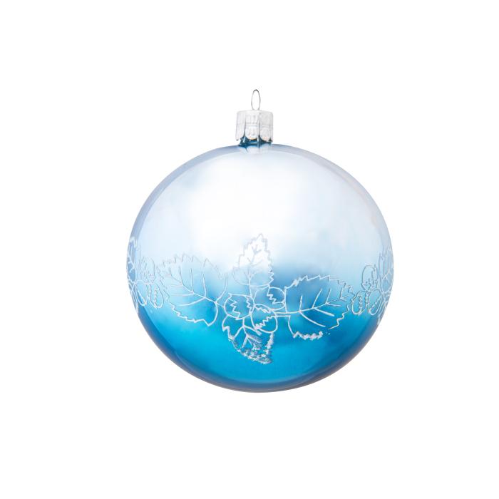 Sada sklenených vianočných ozdôb - veľké gule, 4 ks