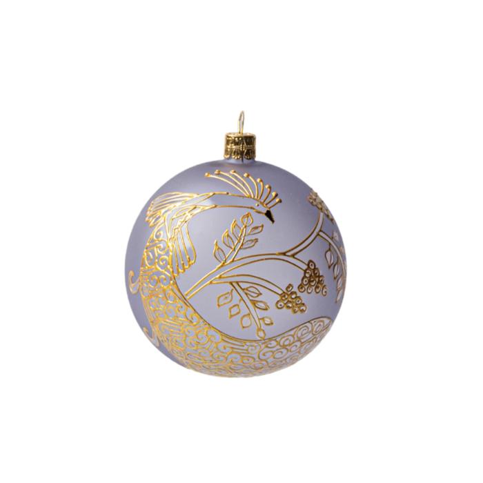 Vianočná ozdoba Secese s pávom 1ks