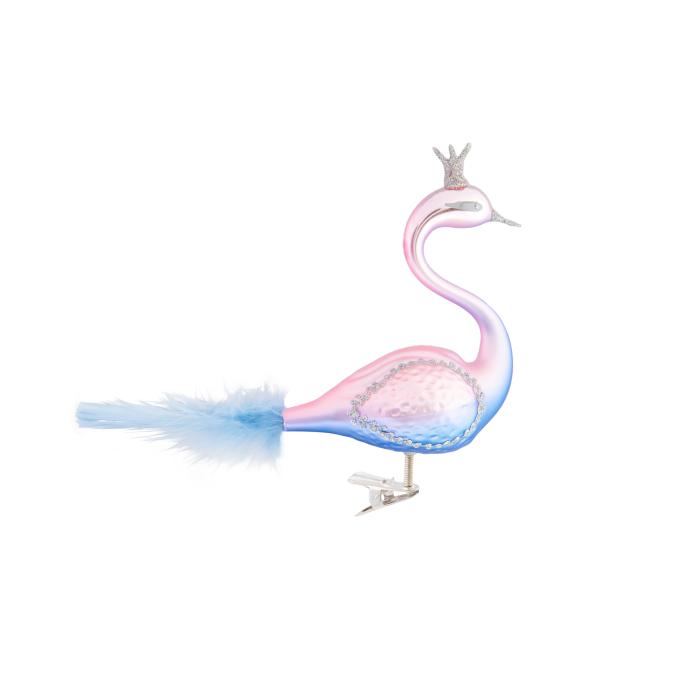 Sada sklenených vianočných ozdôb - Labute, 3 ks