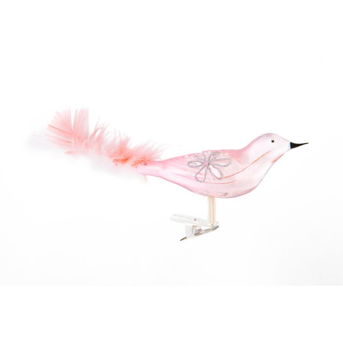 Sada sklenených vianočných ozdôb - Vtáky, 6 ks