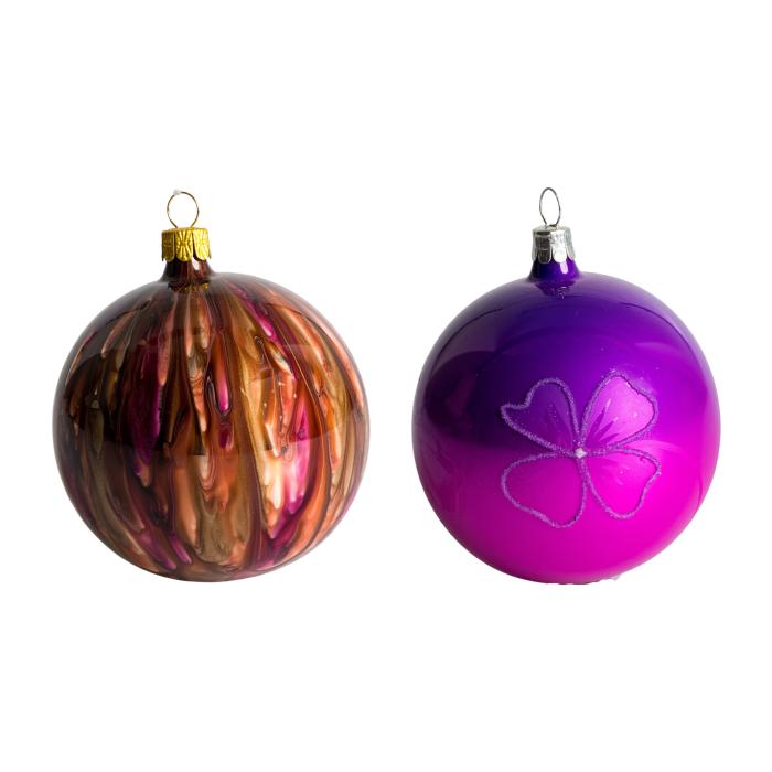 Vianočné sklenené ozdoby - Šťastné a veselé svitanie