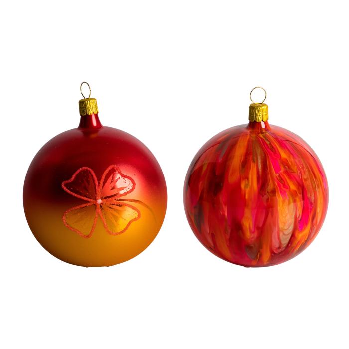 Vianočné sklenené ozdoby - Happy and Merry Nostalgia