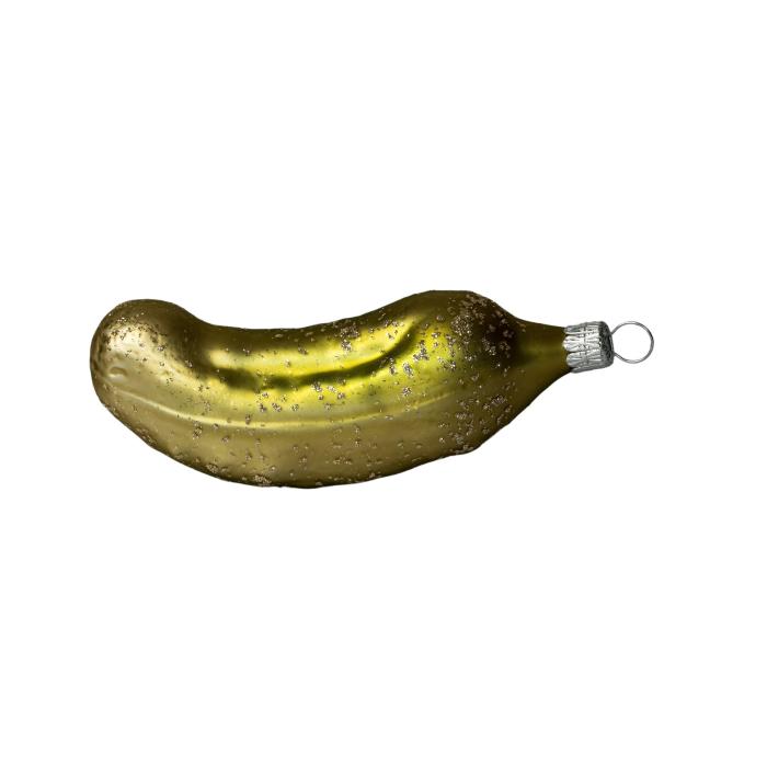 Sklenené vianočné ozdoby základné Moss - Machové uhorky, 8 ks