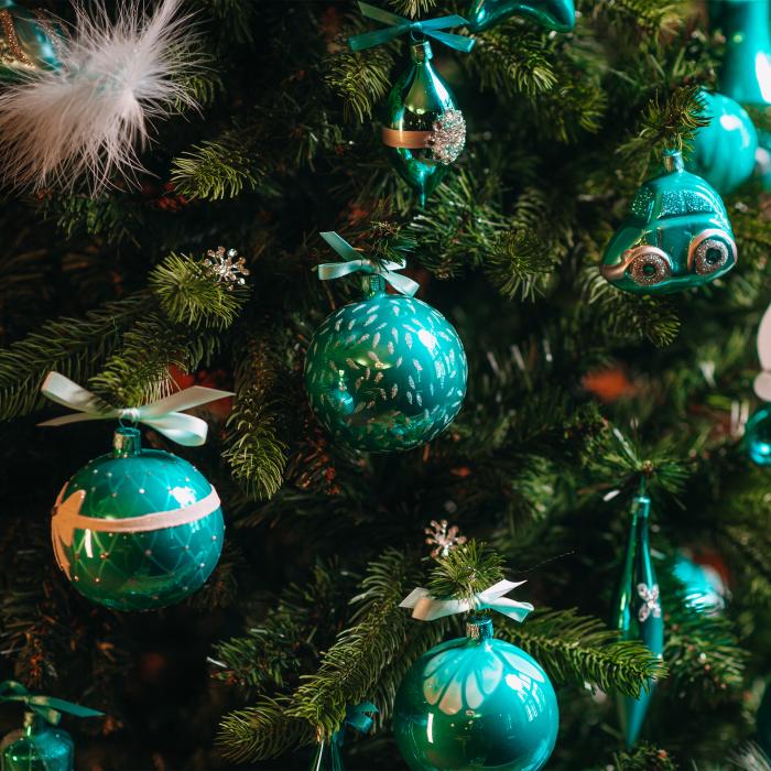 Veľká sada vianočných ozdôb Tiffany Nobless Baubles, 49 ks