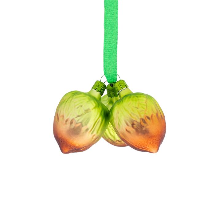 Sklenené vianočné ozdoby tri orechy