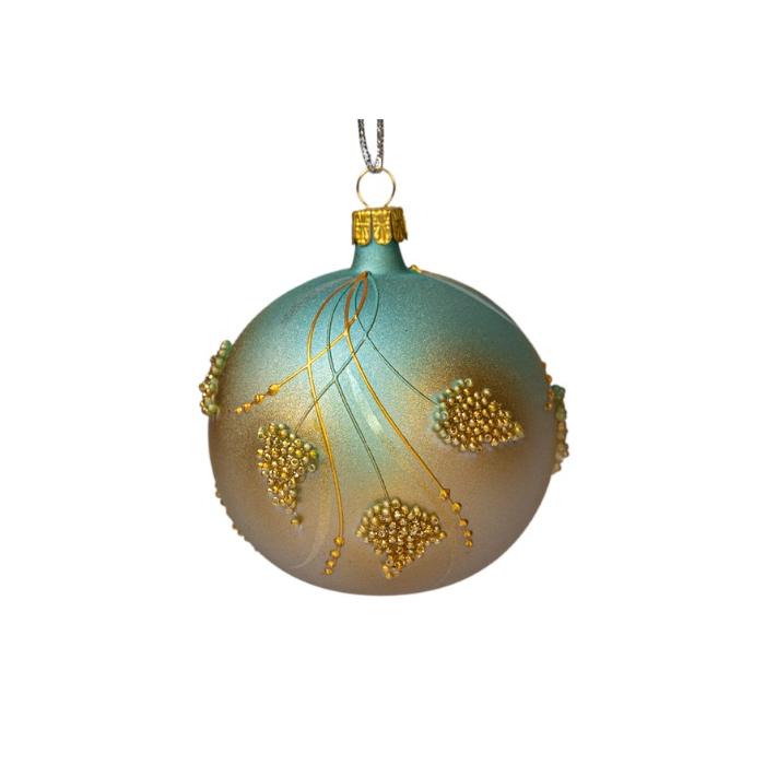 Vianočná ozdoba Secese s plodmi hojnosti modrá, 1 kus