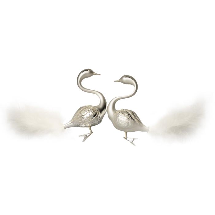 Pár bielych labutí