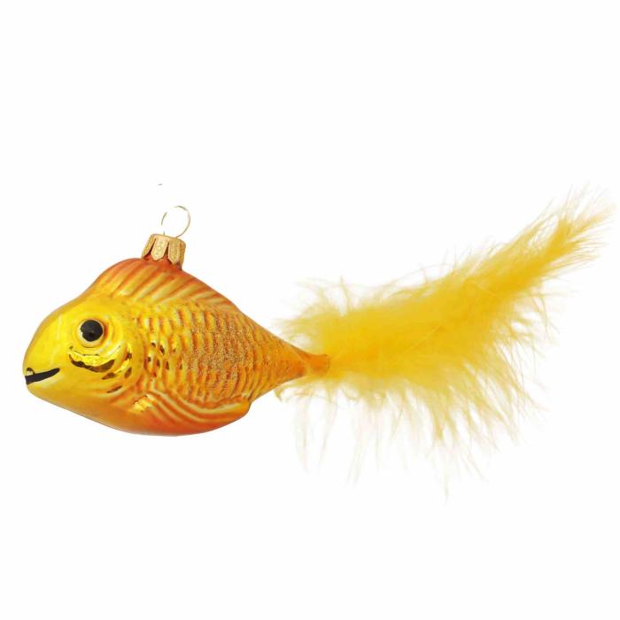 Vianočná ozdoba - Zlatá rybka, 1 ks