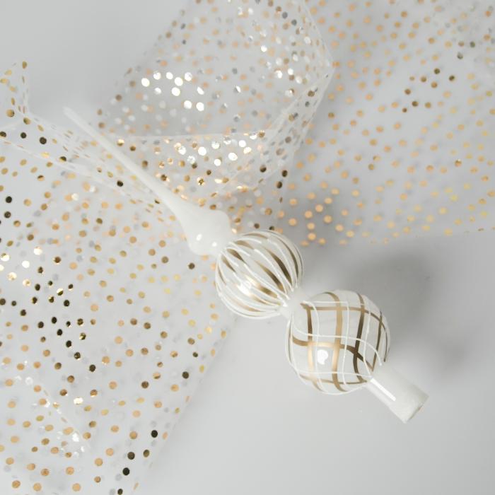 Sklenené vianočné ozdoby - špice Cencúle a káry 1ks