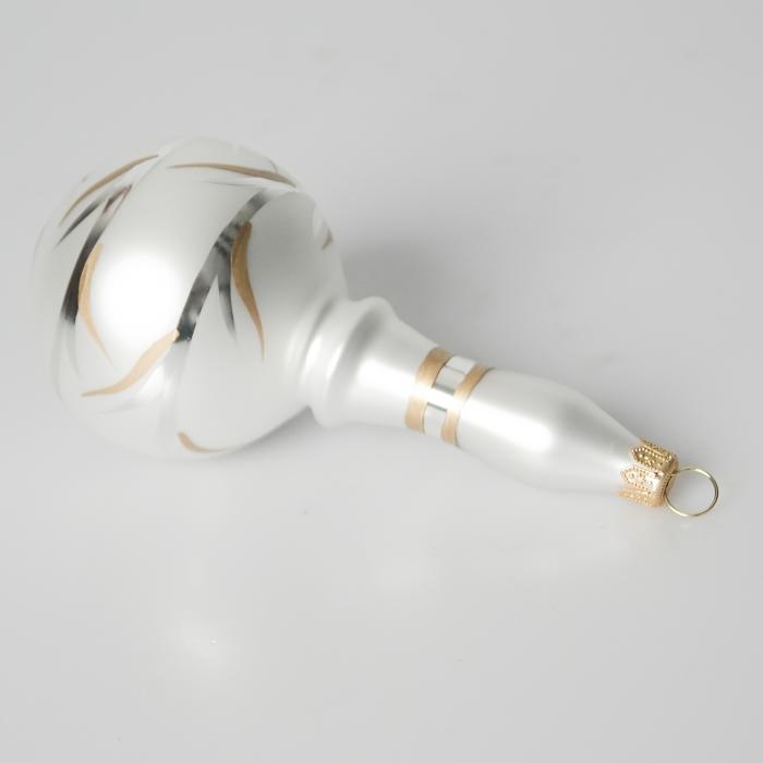 Sklenené vianočné ozdoby - kvapka s vetvičkami, 1ks