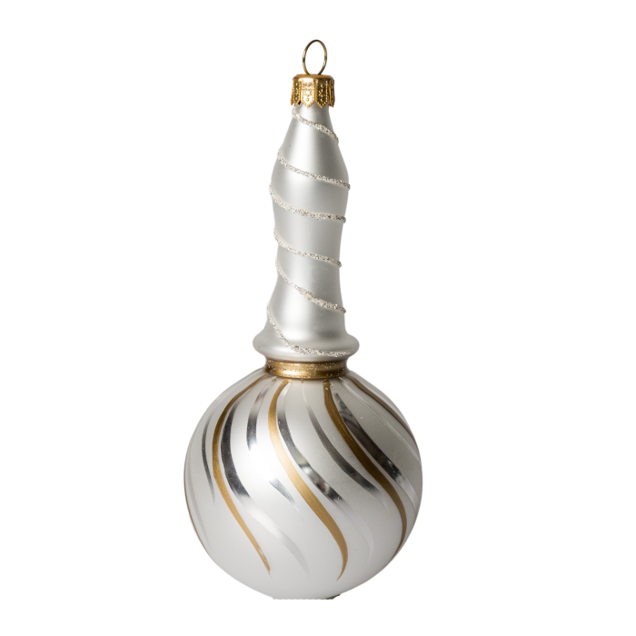 Sklenené vianočné ozdoby - kvapka s esami, 1ks