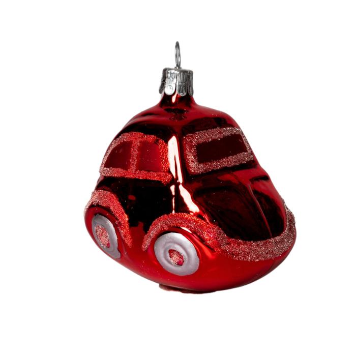 Sklenené vianočné ozdoby - Autá, 4 ks