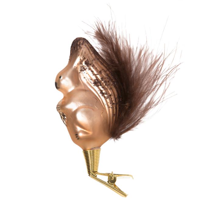 Sada sklenených vianočných ozdôb - Veverička, 4 ks