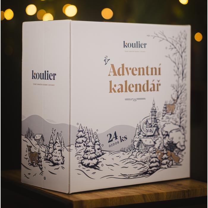 Bielo-zlatý adventný kalendár