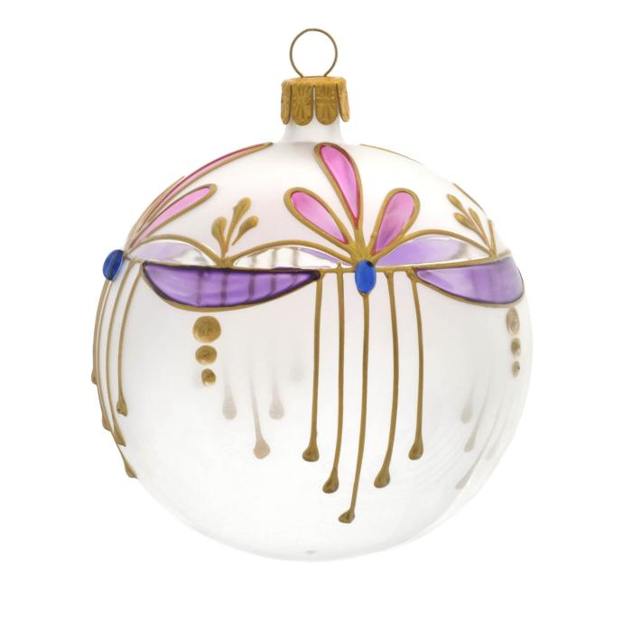 Sada vianočných dekorácií secesné diadémy ružové, 6 ks