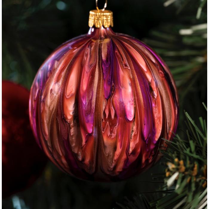 Sada vianočných ozdôb Secese s kahurmi, 6 ks