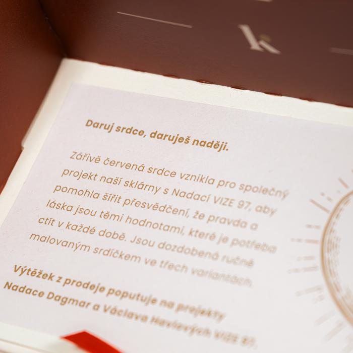 Srdce v srdci - červené srdce s bielym srdcom