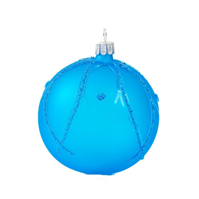 Sklenené vianočné ozdoby základné Oceán - Voda v oceáne, 6 ks