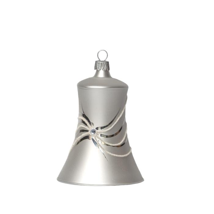 Sklenené vianočné ozdoby basic Bianco - Bianco veľký zvon, 1 ks